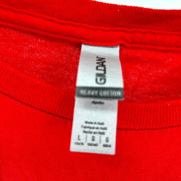 Y2K Miami Dade Police Red Drug Free Graphic 100% Cotton T-Shirt - Picture 4 of 6